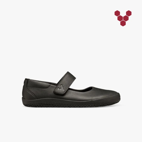 Vivobarefoot Wyn School II Juniors Mary Jane Black UK UXSL